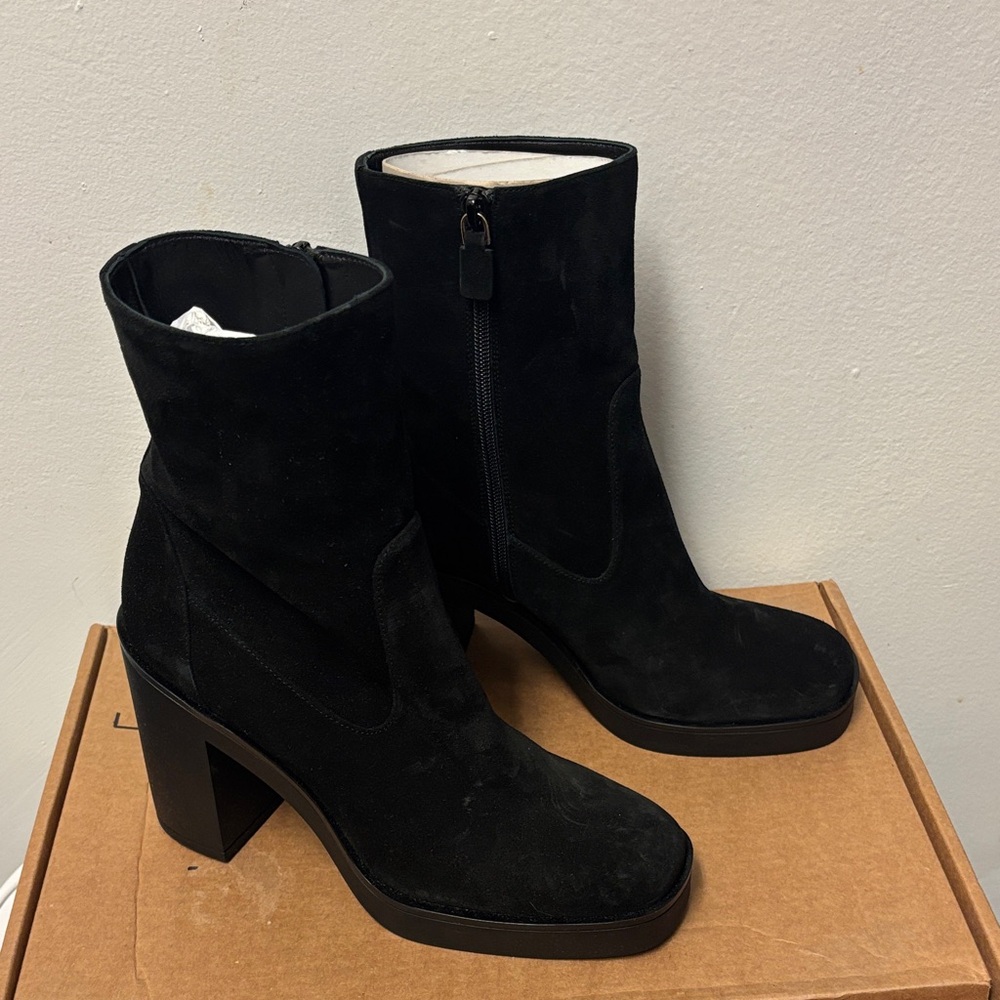 Stuart Weitzman Black Heeled Boots - Picture 9 of 9